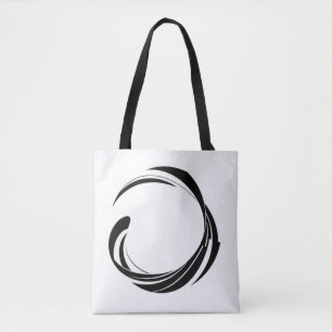 Bolsa Tote Design de Círculo de Redemoinho Abstrato – obra de