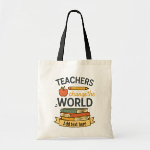 Bolsa Tote Design de Citação de Professor Personalizado – Tex
