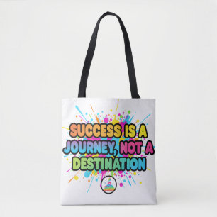 Bolsa Tote Design de Citação Motivacional de Sucesso é uma Jo