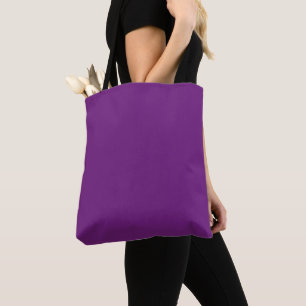 Bolsa Tote Design de Cor Sólida Violeta Bizâncio Profundo