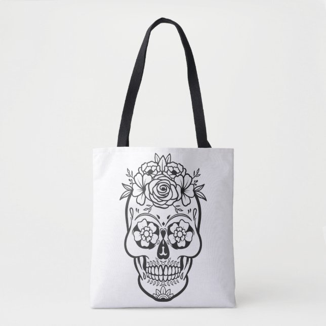 Bolsa Tote Design de crânio (Frente)