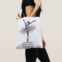 Bolsa Tote Design de dança da banda minimalista Art Ballerina