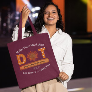 Bolsa Tote Design de Dia Internacional do Ponto