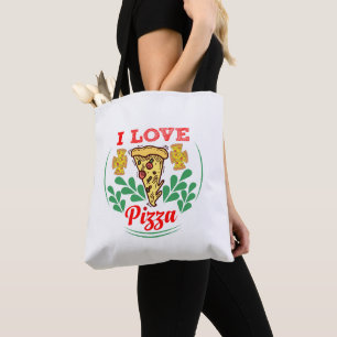 Bolsa Tote Design de Diversão Pizza Lover para Fanáticos Comi