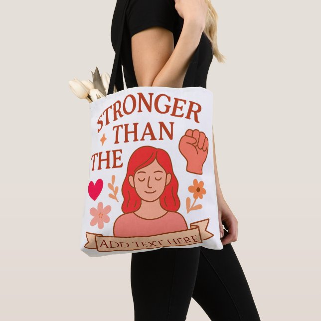 Bolsa Tote Design de Empoderamento – Área de Texto Editável (Close Up)
