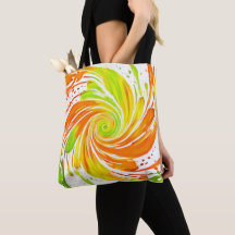 Design de espiral verde e laranja