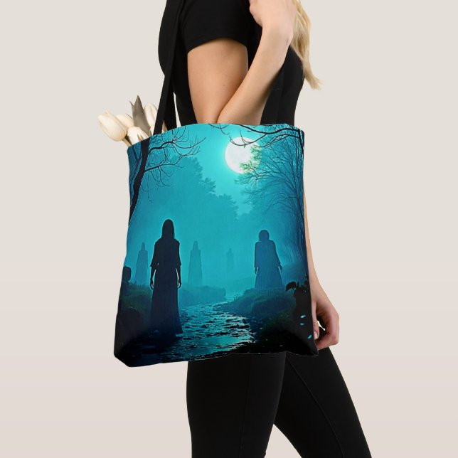 Bolsa Tote Design de Espíritos da Floresta Moonlight Encantad (Close Up)