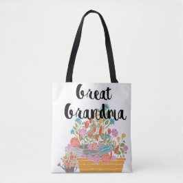 Bolsa Tote Design de Excelente de Flor de  Monograma-Vovó