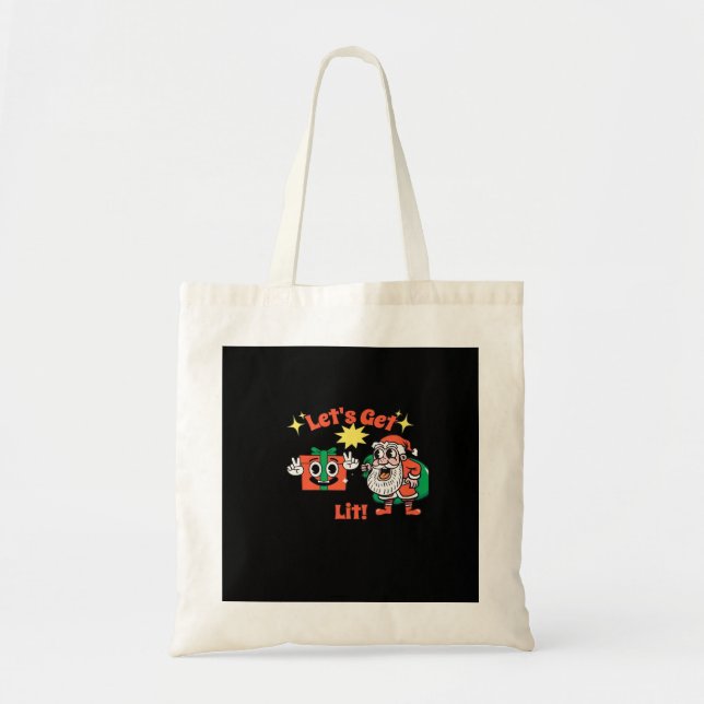 Bolsa Tote Design de Festa de Natal - Vamos fica clássico (Frente)