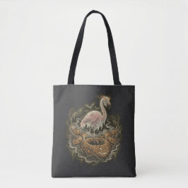Bolsa Tote Design de Flamingo Assustador Vintage para Hallowe