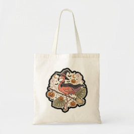Bolsa Tote Design de Flamingo Assustador Vintage para Hallowe