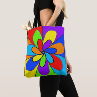 Bolsa Tote design de flor abstrato