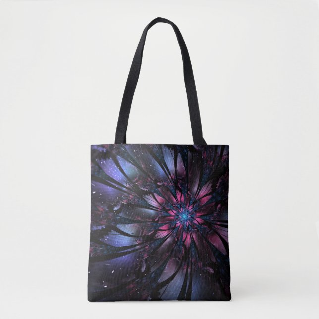 Bolsa Tote design de flor fractal abstrato. (Frente)