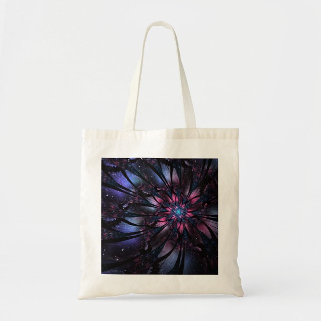 Bolsa Tote design de flor fractal abstrato. (Frente)