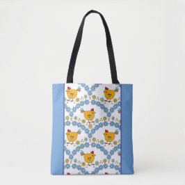 Bolsa Tote Design de frango de cor moderna