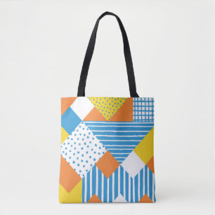 Bolsa Tote Design de Fundo Abstrato de Vintage Geométrico