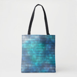Bolsa Tote Design de fundo azul-abstrato criativo.