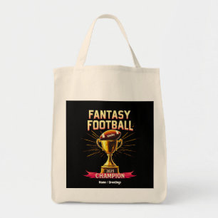 Bolsa Tote Design de Futebol Fantasy 2025 Campeão Divertido d