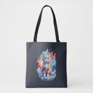 Bolsa Tote Design de Gato Fantástico de Cristal Bonito