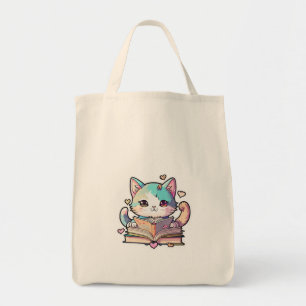 Bolsa Tote design de gato fofo