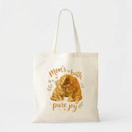 Bolsa Tote Design de Gatos Laranjas Fofos se Grooming