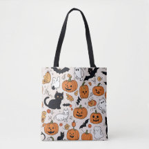 Design de Gatos Pretos e Espíritos do Halloween