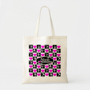 Bolsa Tote Design DE GIMNASTE PERSONALIZADO, DE TINTO E PRETO