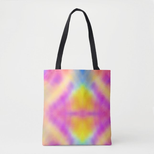 Bolsa Tote Design de Gradiente Colorido Iridescente de Pastel (Frente)