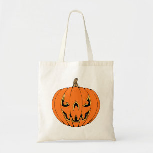 Bolsa Tote Design de Halloween do Assustador Jack-o'-Lanterna