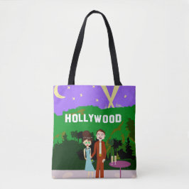 Bolsa Tote Design de Ilustração de Caractere Retroativo de Da