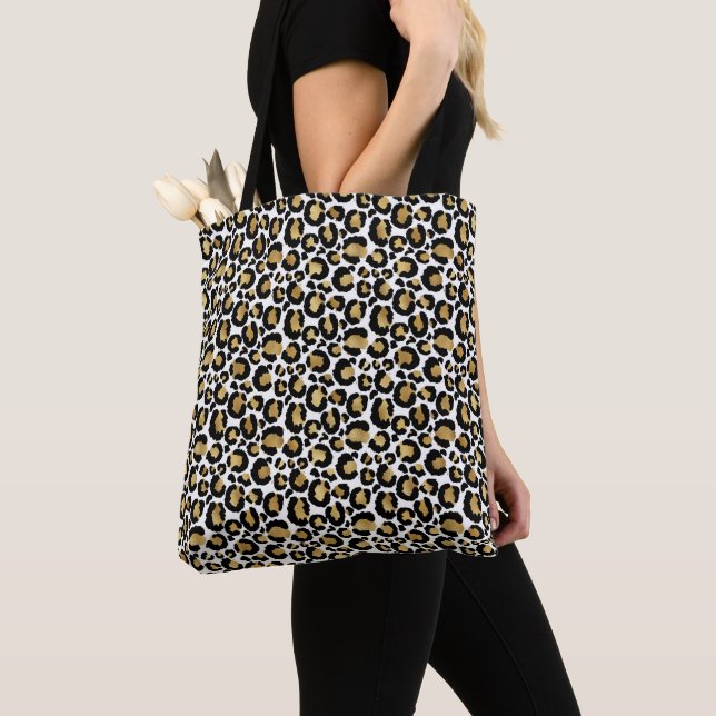 Bolsa Tote Design de impressão em todo o leopardo (Close Up)