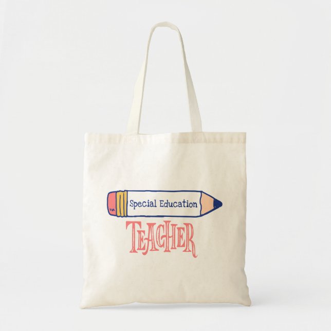 Bolsa Tote Design de Lápis de Professores Especiais (Frente)