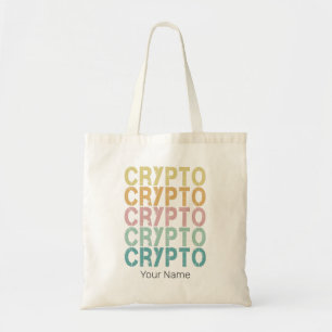 Bolsa Tote Design De Letra Retro De Criptomoeda