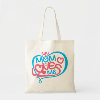Bolsa Tote Design de Ligação Especial "Minha Mãe me ama"