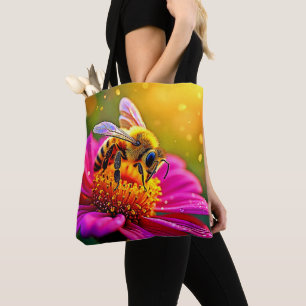 Bolsa Tote Design de luz mágica com ventilador da abelha do o