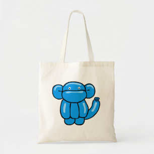 Bolsa Tote Design de macaco-balão azul divertido