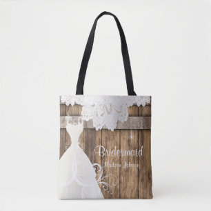 Bolsa Tote Design de madeira do chá de panela do celeiro