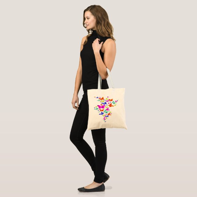 Bolsa Tote Design de Manteiga com Voo (Frente (modelo))