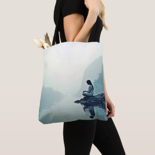 Bolsa Tote Design de Meditação Aquática do Lado da Água