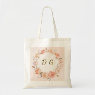 Bolsa Tote Design de Monograma Personalizado