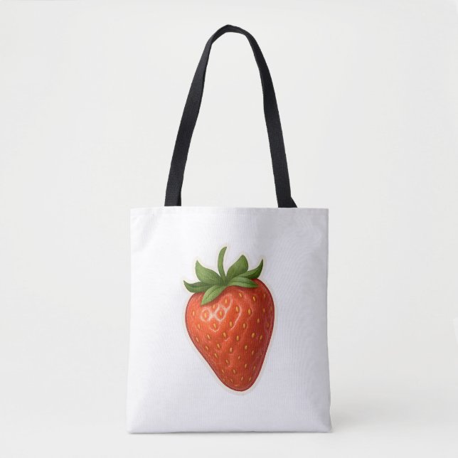 Bolsa Tote Design de morango (Frente)