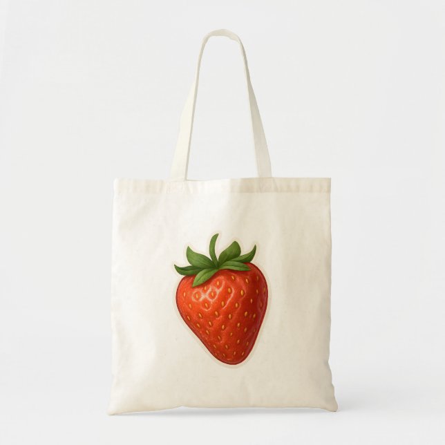 Bolsa Tote Design de morango (Frente)