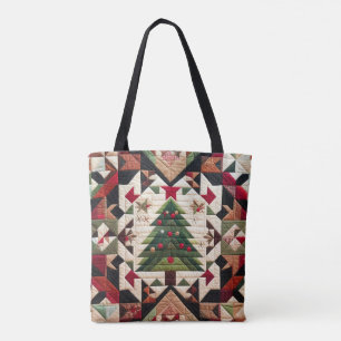 Bolsa Tote Design de Natal Inclinado