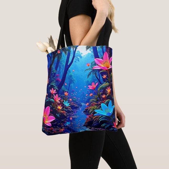 Bolsa Tote Design de Oásis da Selva Eetérea (Close Up)
