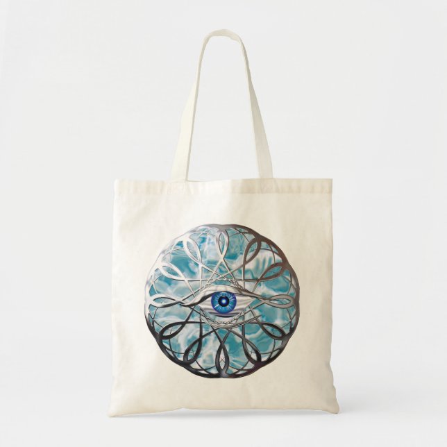 Bolsa Tote Design de olhos místicos cromo (Frente)