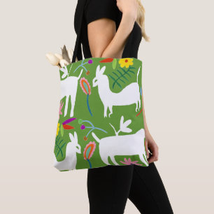 Bolsa Tote Design de Otomi Moderno   Llama Donkey Design