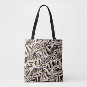 Bolsa Tote Design de padrão animal. Desi moderno do padrão-le