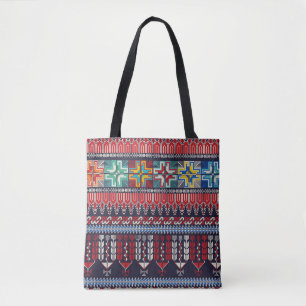 Bolsa Tote Design de padrão constante com palestino tradicio