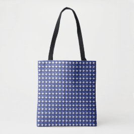 Bolsa Tote Design de Padrão de Apphire Azul