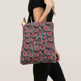 Bolsa Tote Design de Padrão de Melancia Suculenta 1